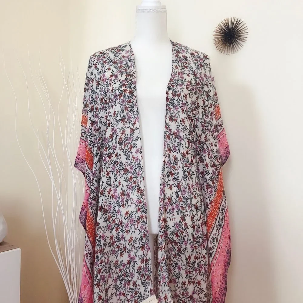 Rebecca Minkoff Floral Multicolor Scarf
